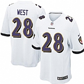 Youth Nike Baltimore Ravens #28 Terrance West White Stitched NFL Game Jersey